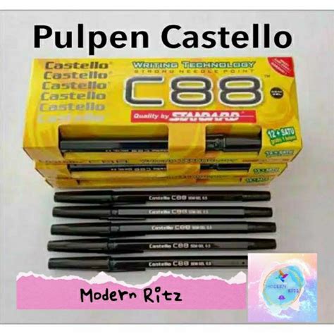 Jual Pulpen Standarpen Standar Castello C88 1 Pack 12 Lusin Shopee