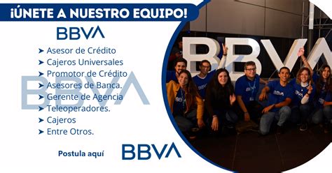 BBVA Busca Personal Para Nueva Agencia Https Chambareciente