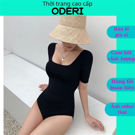 Bikini Đồ Bơi Đi Biển Thân Liền Khoét Lưng Dây Ngang Secxy ODERI LT Shopee Việt Nam