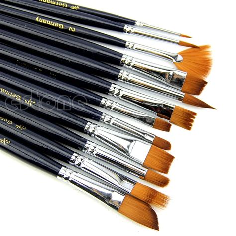 S Home New X Artist Paint Brush Set Nylon Hair Watercolor Acrylic Oil