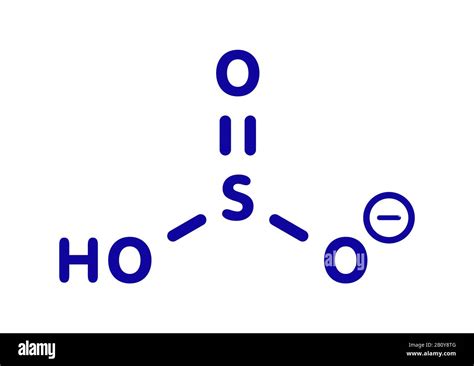 Bisulfite anion chemical structure, illustration Stock Photo - Alamy