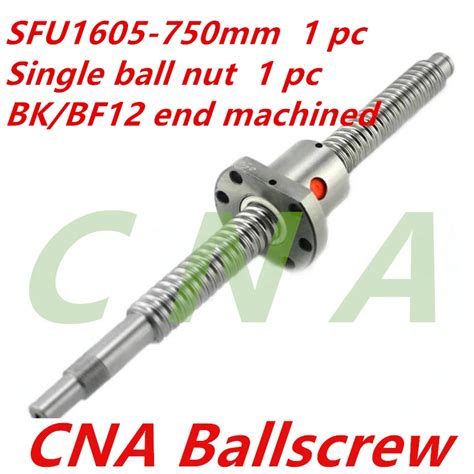 16mm SFU1605 750mm Ball Screw Rolled Ballscrew 1pc SFU1605 L750mm With