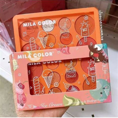 Jual MILA COLOR Eyeshadow Blush On Pallet Be Unique Ice Cream