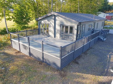 Wrap Around Pvc Deck║glass Balustrades║lodge ║holiday Home Decking║ab