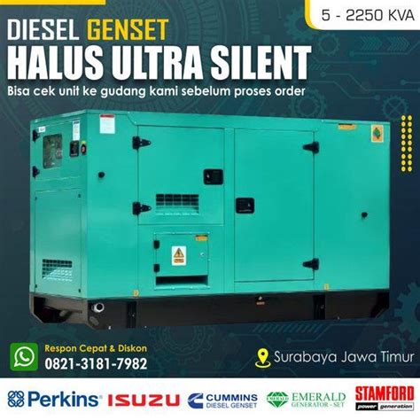 Jual Genset Silent Perkins 50 Kva 60 Kva 80 Kva 100 Kva 135 Kva 150