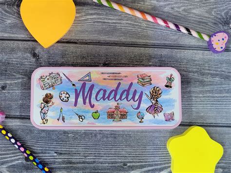 Personalized School Pencil Box Student Pencil Case Back to - Etsy