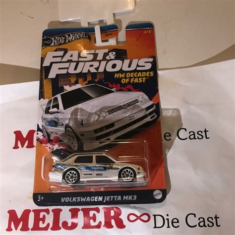 Jual Hot Wheels Fast And Furious HW Decade Of Fast Volkswagen Jetta MK3 Kota Bogor MEIJER