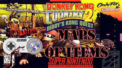 Donkey Kong Country 2 102 COMPLETE MAPS WITH ALL ITEMS MAPAS