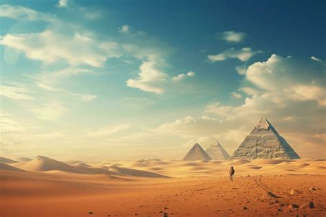 Egyptian pyramids in desert 29559498 Stock Photo at Vecteezy