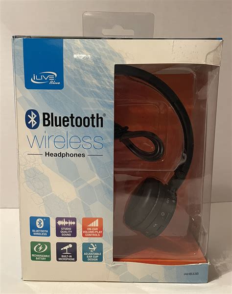 Wireless Ilive Electronics Iahb33 Bluetooth Over The Ear Headphones Black 47323833007 Ebay