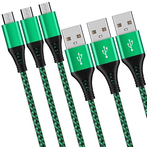 Micro Cablemicro Usb Cable6ft 3 Pack Ailkin Android Charging Cable Nylon Braided High Speed