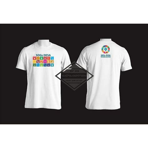 Kaos Sdgs Desa Depan Belakang Kaos Sdgs Kementerian Desa Depan