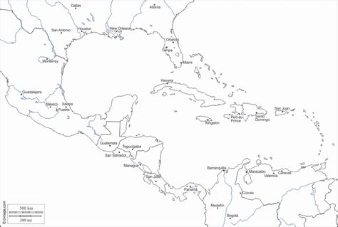 Blank Map Of Central America - World Wide Maps - Printable Blank ...