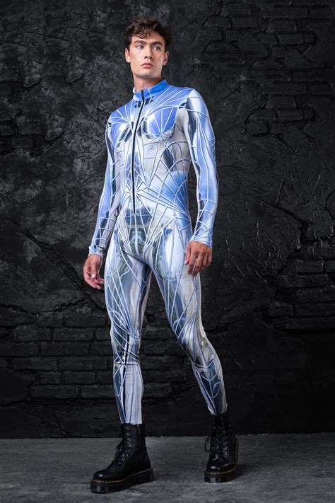 Male Bodysuit Bodysuit Costume Men S Rave Clothing Rave Etsy Rave