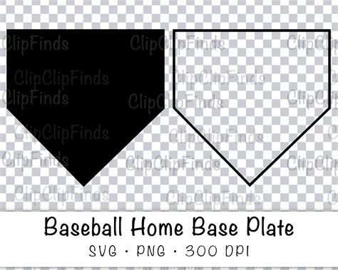 Baseball Home Plate Svg Vector Cut File And Png Transparent Etsy