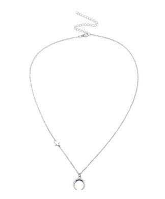 Collier Fantaisie Corne Lune Argent Bijoux Tendance Bijoux Corne Lune