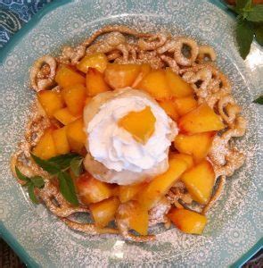 Peaches And Cream Funnel Cake Norine S Nest