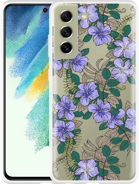 Samsung Galaxy S21 Fe Hoesje Purple Flowers Designed By Cazy Bol