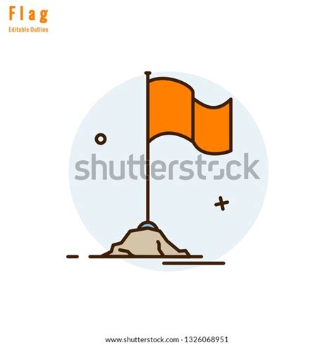 Orange Flag Flag Icon Bhagwa Saffron Stock Vector (Royalty Free ...