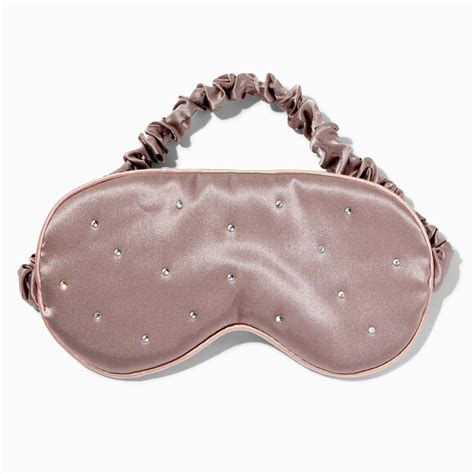 Claire S Nude Bling Satin Self Care Sleeping Mask Luxe Comfort For