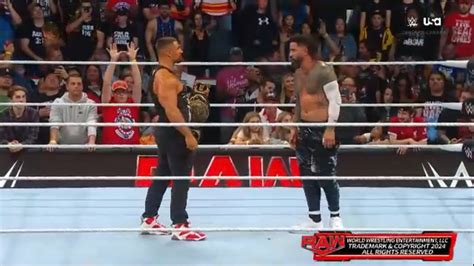 Wwe Raw Bron Breakker Confronts Jey Uso At The End Of The