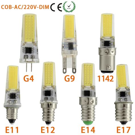 3W G9 G4 Dimmable LED Lamp Bulb E14 E12 E11 E17 1142 COB Spotlight 110V