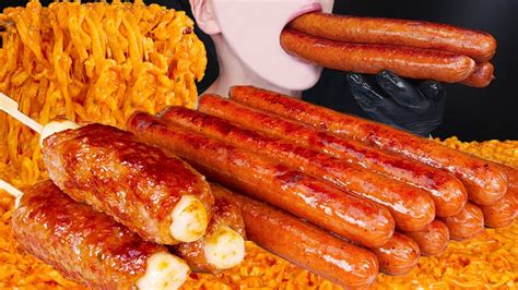 Asmr Sausage Cheese Cheesy Carbo Fire Noodles Nuclear Fire Sauce