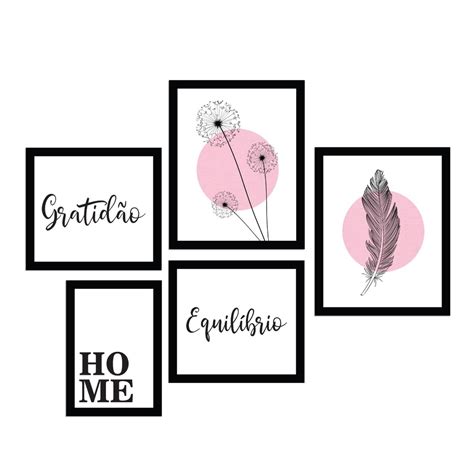 Kit Quadros Decorativos Mdf Frases Amor Gratid O Sala Escorrega O Pre O