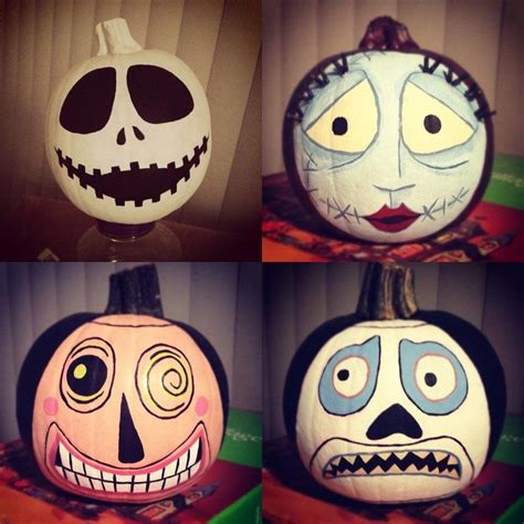 The Nightmare Before Christmas On Pumpkins By Essiemichelle Deviantart