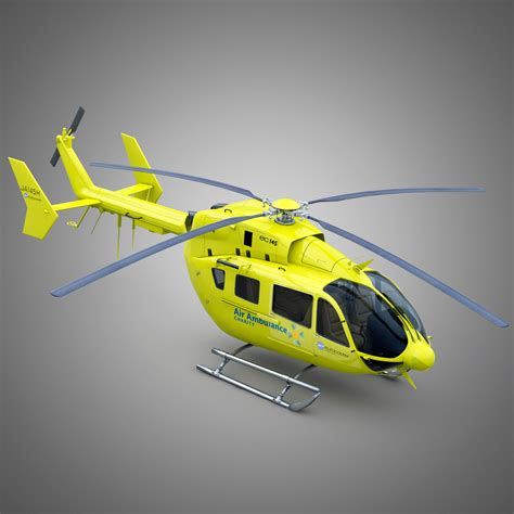 Eurocopter EC 145 Generic Air Ambulance 3D Modell 139 3ds Dae Fbx