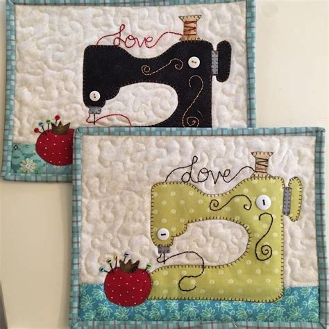 Sew In Love Sewing Machine Mug Rug Pdf Pattern From Quilt Doodle