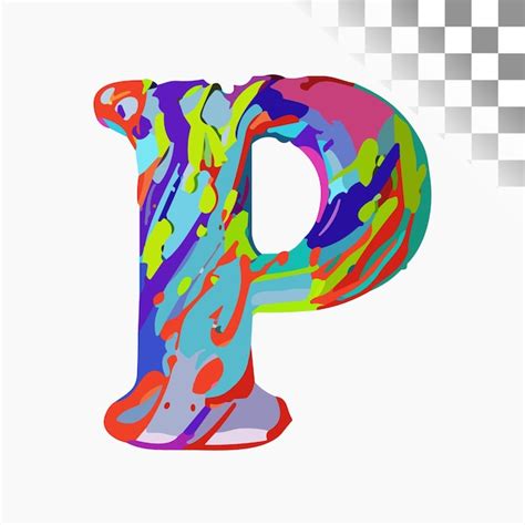 P Dise O De Letras Elegante Fuente Arco Iris Piel Alfabeto Vector Premium