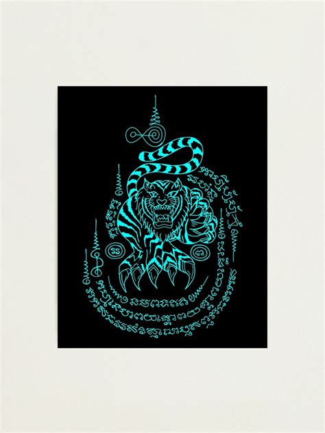 Sak Yant Suea Tapop Magical Tiger Thai Tattoo Photographic Print By