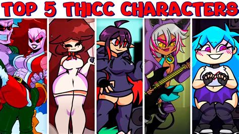 Top 5 THICC Characters in FNF - VS Scarlett, Nina, Skyblue, Mommy ...