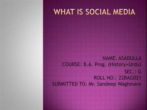 Social Media Ppt Features Characteristics Ppt