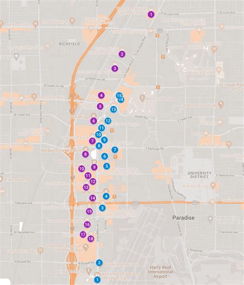 Las Vegas Walking Map Connie Celestina