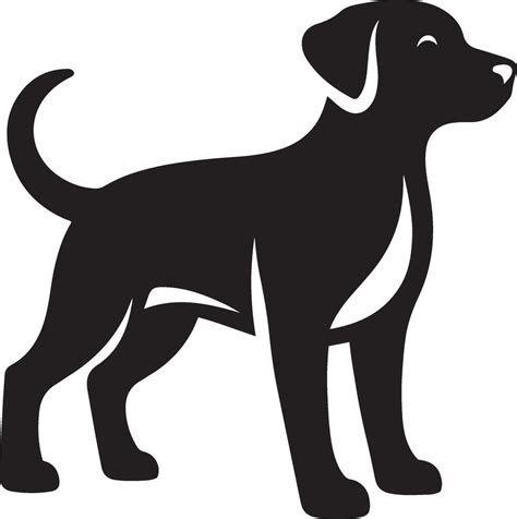 Black dog silhouette illustration for dog day. 44236906 Vector Art at ...