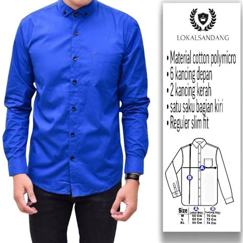 Jual Kemeja Polos Pria Lengan Panjang Slimfit Bahan Adem Kemeja Formal