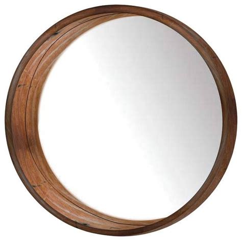 15 Best Round Wood Wall Mirrors