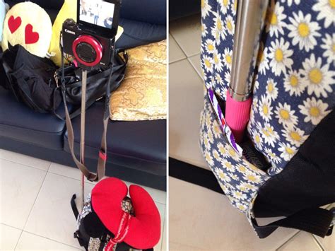 Make Your Own Tripod Using Selfie Stick And Your Own Bag Selfie