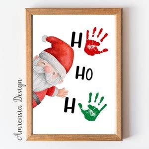 Handprint Art, Santa Claus Printable Template for Prek, Preschool ...