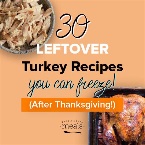 30 Leftover Turkey Recipes You Can Freeze After Thanksgiving Once A Month Meals