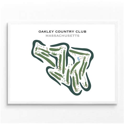 Oakley Country Club, MA Golf Course Map, Golf Map, Golfer Gift for Him ...