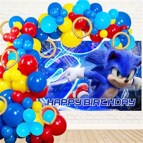 Suministros De Fiesta De Cumplea Os Sonic Juego De Globos De Fiesta