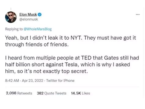 Elon Musk Bill Gates Unsure Of Elon Musk S Motives Says Tesla Boss