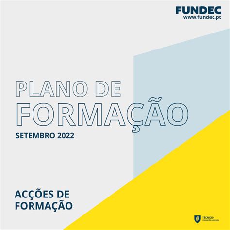 PLANO DE FORMAÇÃO SETEMBRO 2022 FUNDEC