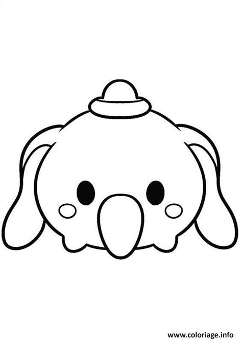 Coloriage Tsum Tsum Disney Dumbo Dessin Tsum Tsum à Imprimer