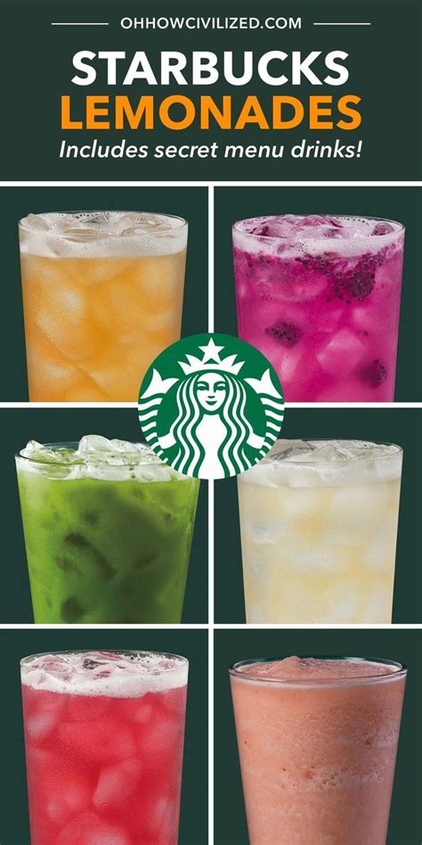 17 Starbucks Lemonade Drinks Including Secret Menu Starbucks Green