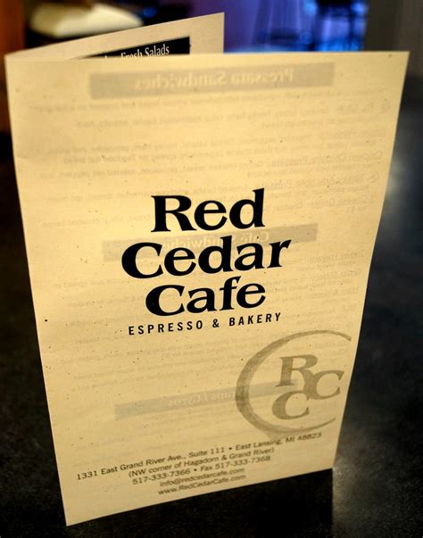 Simple Menu Style Grab Your Red Cedar Cafe Punch Card Today Cafe Lansing