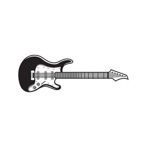 electric guitar black and white vector 21595924 Vector Art at Vecteezy